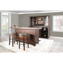 80" Traditional Wood Home Bar with Stools