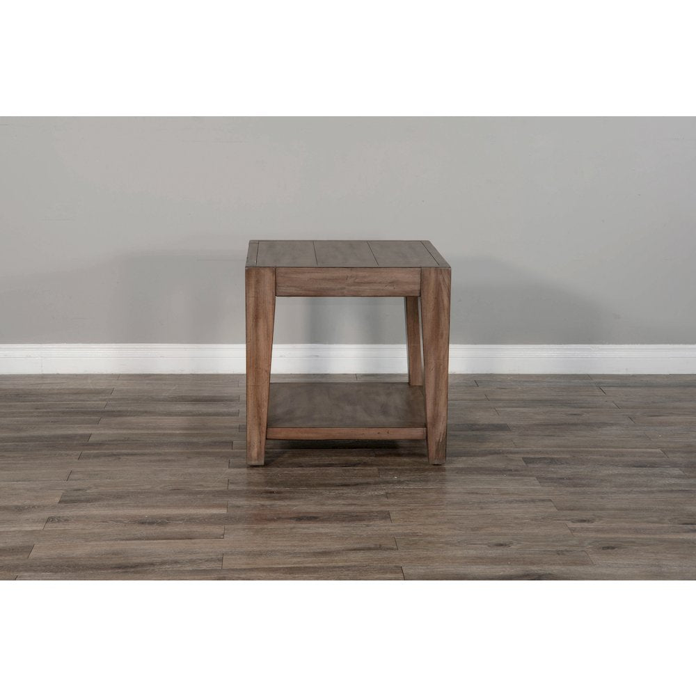 Doe Valley 24" Mid-Century Wood End Table in Taupe Brown