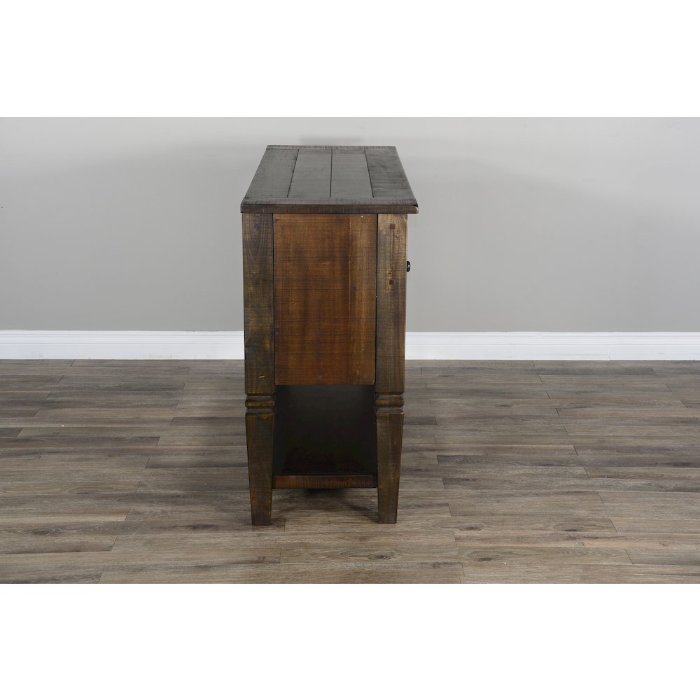 Homestead 54" Transitional Mahogany Wood Server in Tobacco Leaf