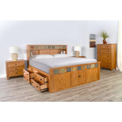 Eastern King Storage Bed with Slate