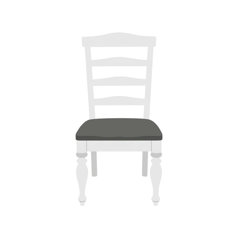 Dark Brown Ladderback Dining Chairs with Wood Seats, Farmhouse Style, Set of 2