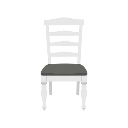Dark Brown Ladderback Dining Chairs with Wood Seats, Farmhouse Style, Set of 2