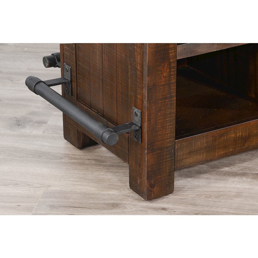 80" Traditional Wood Home Bar with Stools