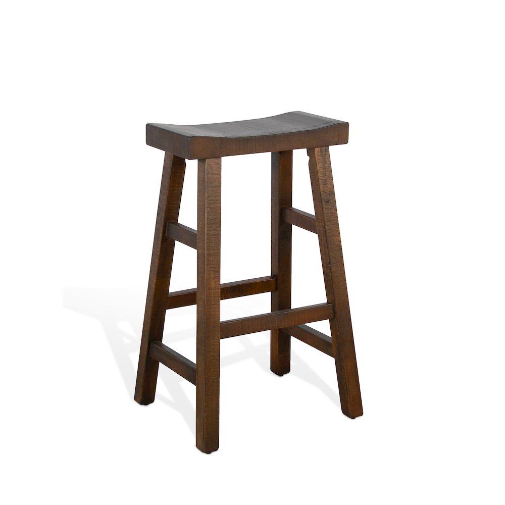 Bar Saddle Seat Stool, Wood Seat (Set of 2)