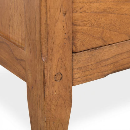 Beige Nightstand with Rustic Style and Mindi Wood for Bedroom Storage