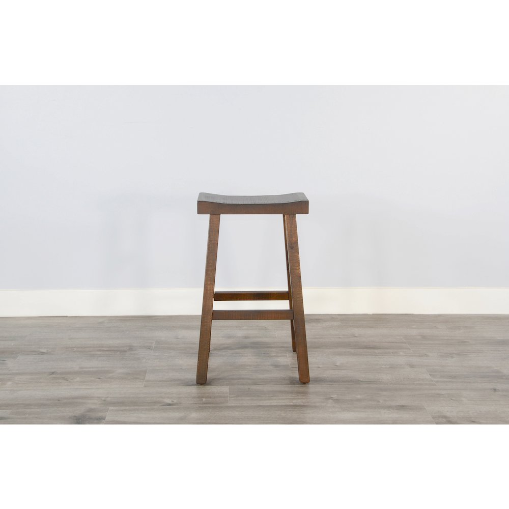 Bar Saddle Seat Stool, Wood Seat (Set of 2)