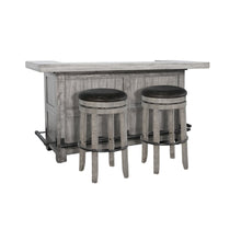 80" Traditional Wood Home Bar with Stools