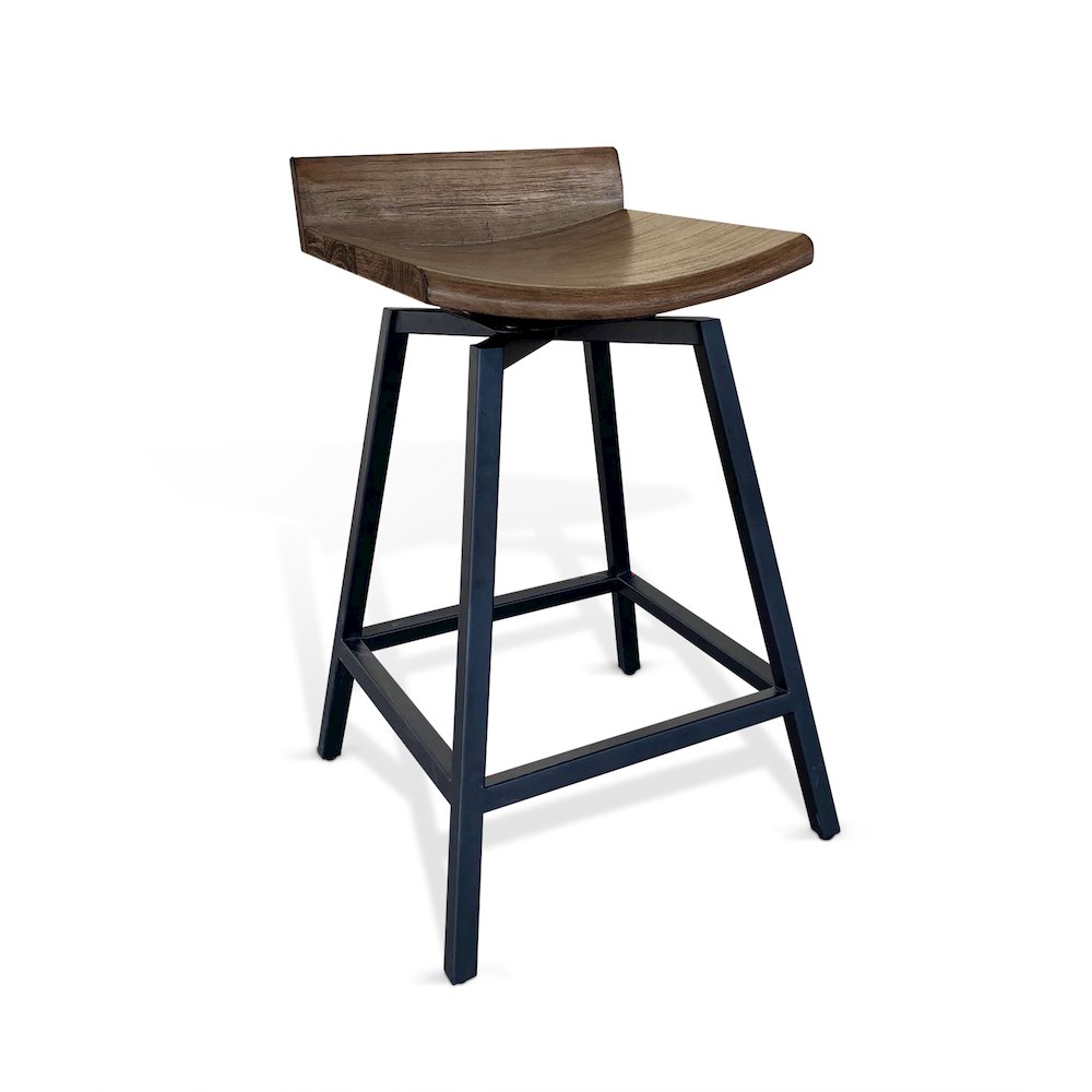 24"H Wood Swivel Stool