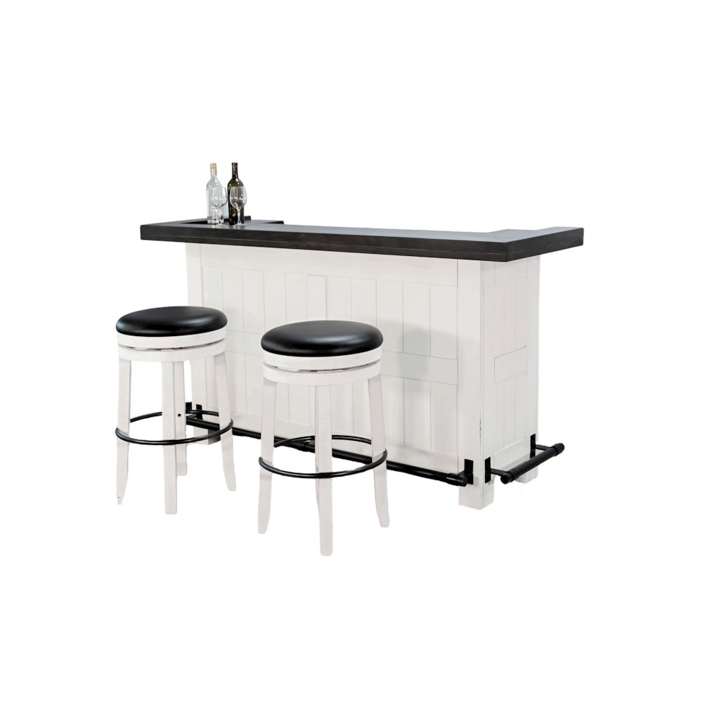 78" Farmhouse Wood Home Bar Set