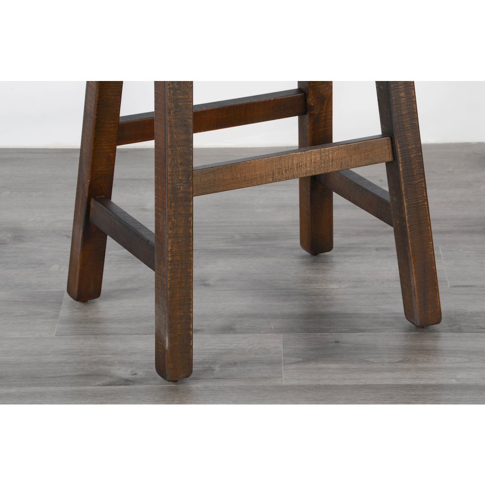 Bar Saddle Seat Stool, Wood Seat (Set of 2)