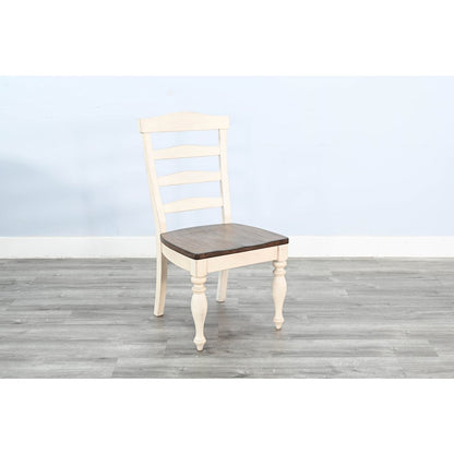 Pasadena Wood Ladderback Chair (Set of 2), Buckskin/Marble White