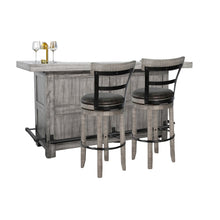 80" Traditional Wood Home Bar with Stools