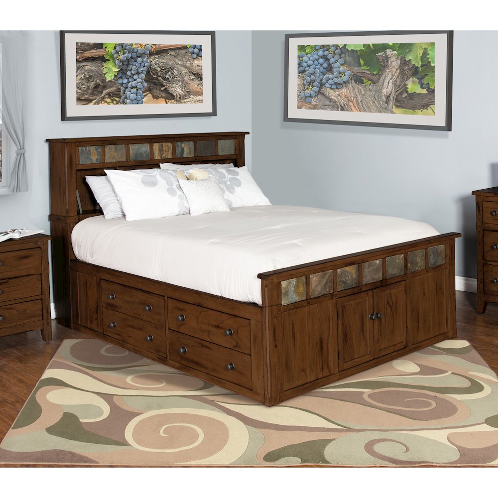 Queen Storage Bed withith Slate