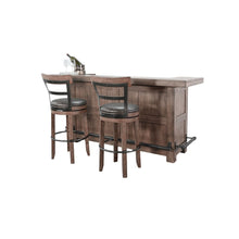 80" Traditional Wood Home Bar with Stools