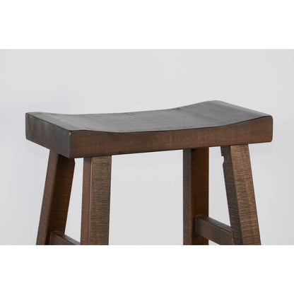 Bar Saddle Seat Stool, Wood Seat (Set of 2)