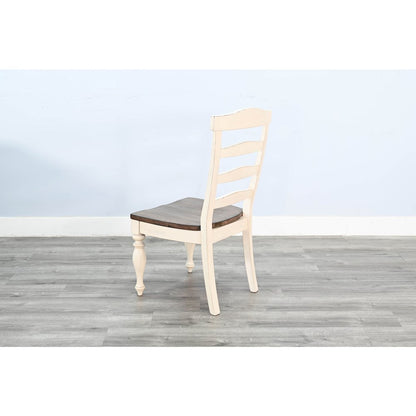 Pasadena Wood Ladderback Chair (Set of 2), Buckskin/Marble White