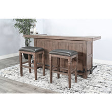 80" Traditional Wood Home Bar with Stools