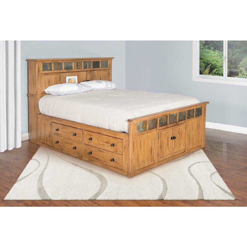 Eastern King Storage Bed with Slate