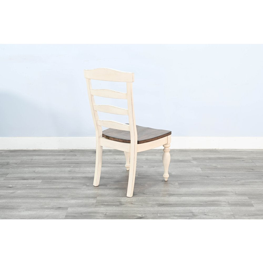 Pasadena Wood Ladderback Chair (Set of 2), Buckskin/Marble White