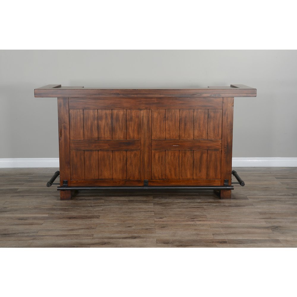 78" Farmhouse Wood Home Bar Set