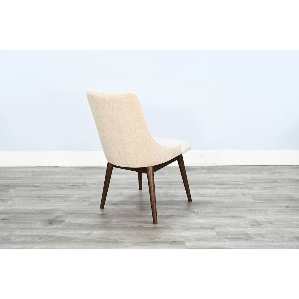 Upholstered Cushion Seat Dining Chair (Set of 2), Walnut