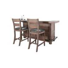 80" Traditional Wood Home Bar with Stools