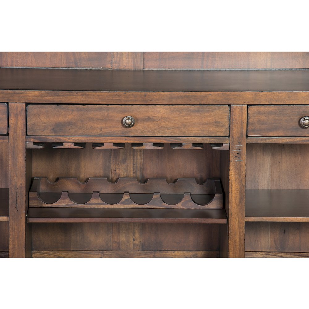 78" Farmhouse Wood Home Bar Set