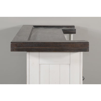 78" Farmhouse Wood Home Bar Set