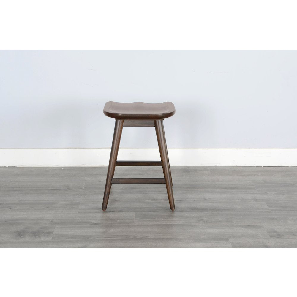 Counter Stool with Saddle Seat