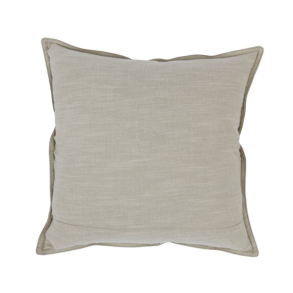 Cheyenne 100% Leather 22" Throw Pillow in Taupe