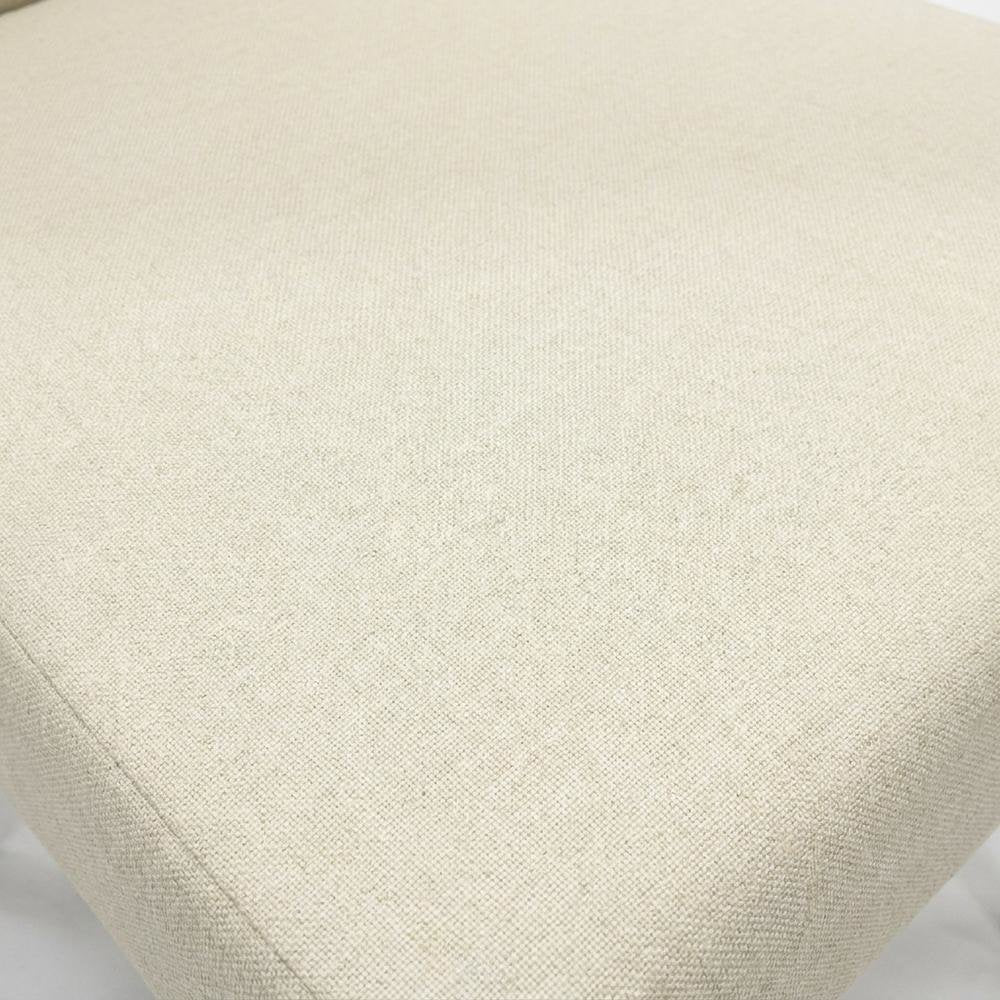 Rubberwood Parsons Dining Chair with Linen Seat, Natural Driftwood, Linen