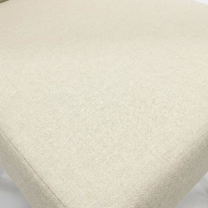 Rubberwood Parsons Dining Chair with Linen Seat, Natural Driftwood, Linen
