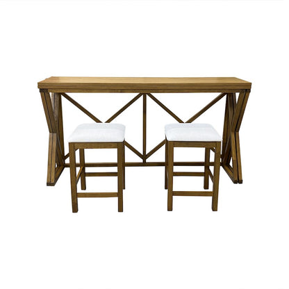 Taylor Flip Top Bar Table with 4 Backless Counter Stools - Golden Oak