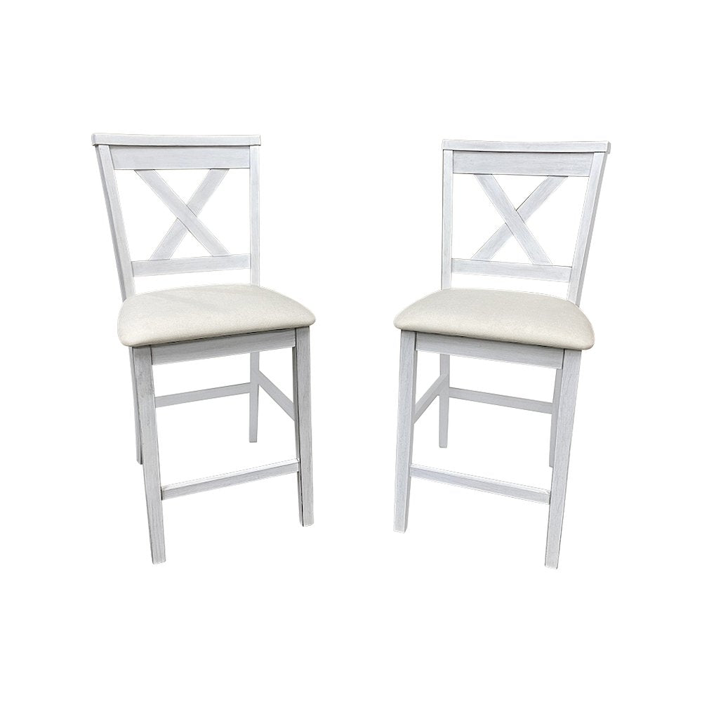 Taylor Flip Top Bar Table with 4 Counter Stools - Antique White