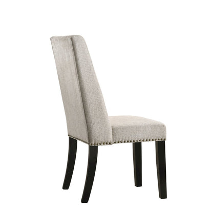 Gio 54" Pedestal Dining Table and 4 Laurant Upholstered Dining Chairs