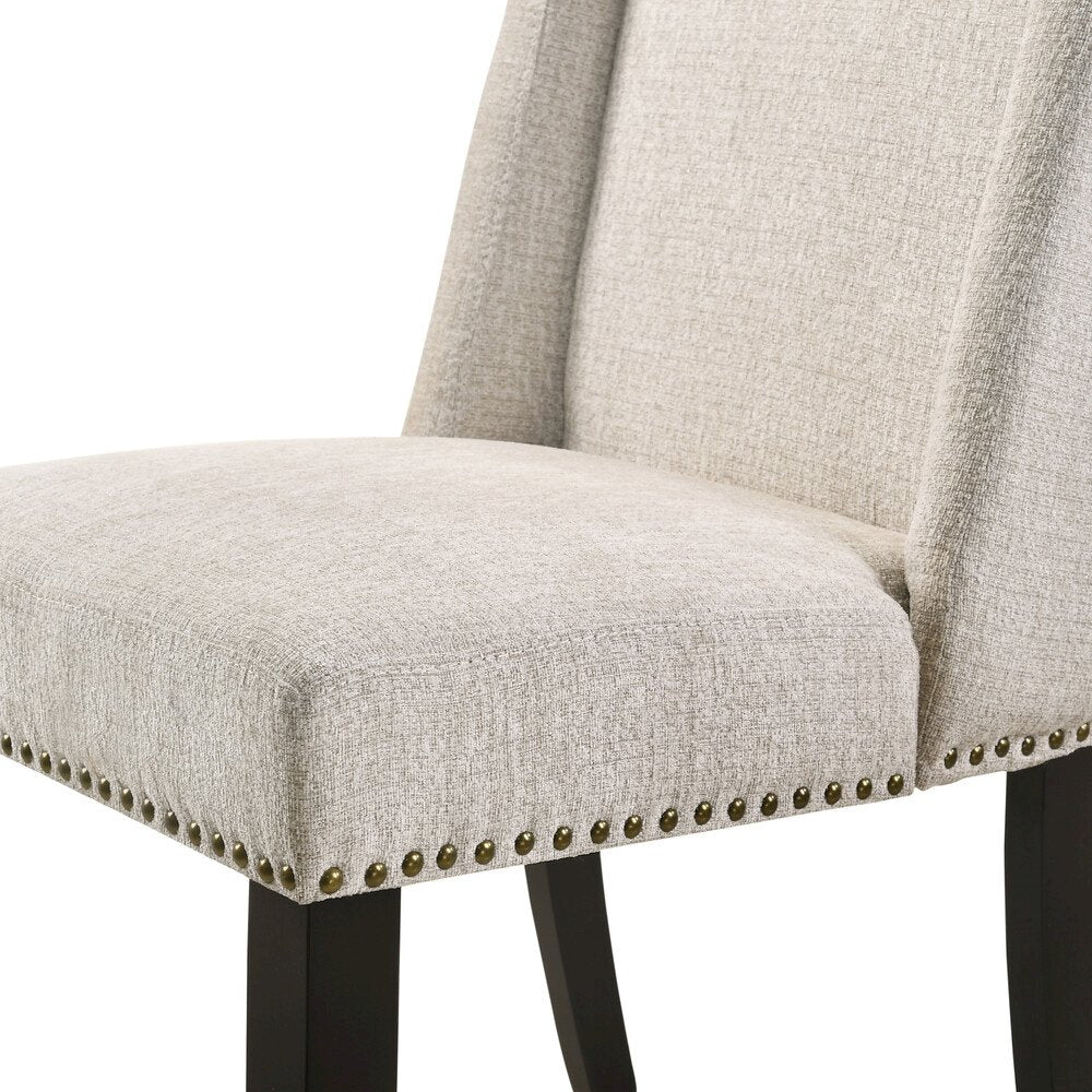 Gio 54" Pedestal Dining Table and 4 Laurant Upholstered Dining Chairs