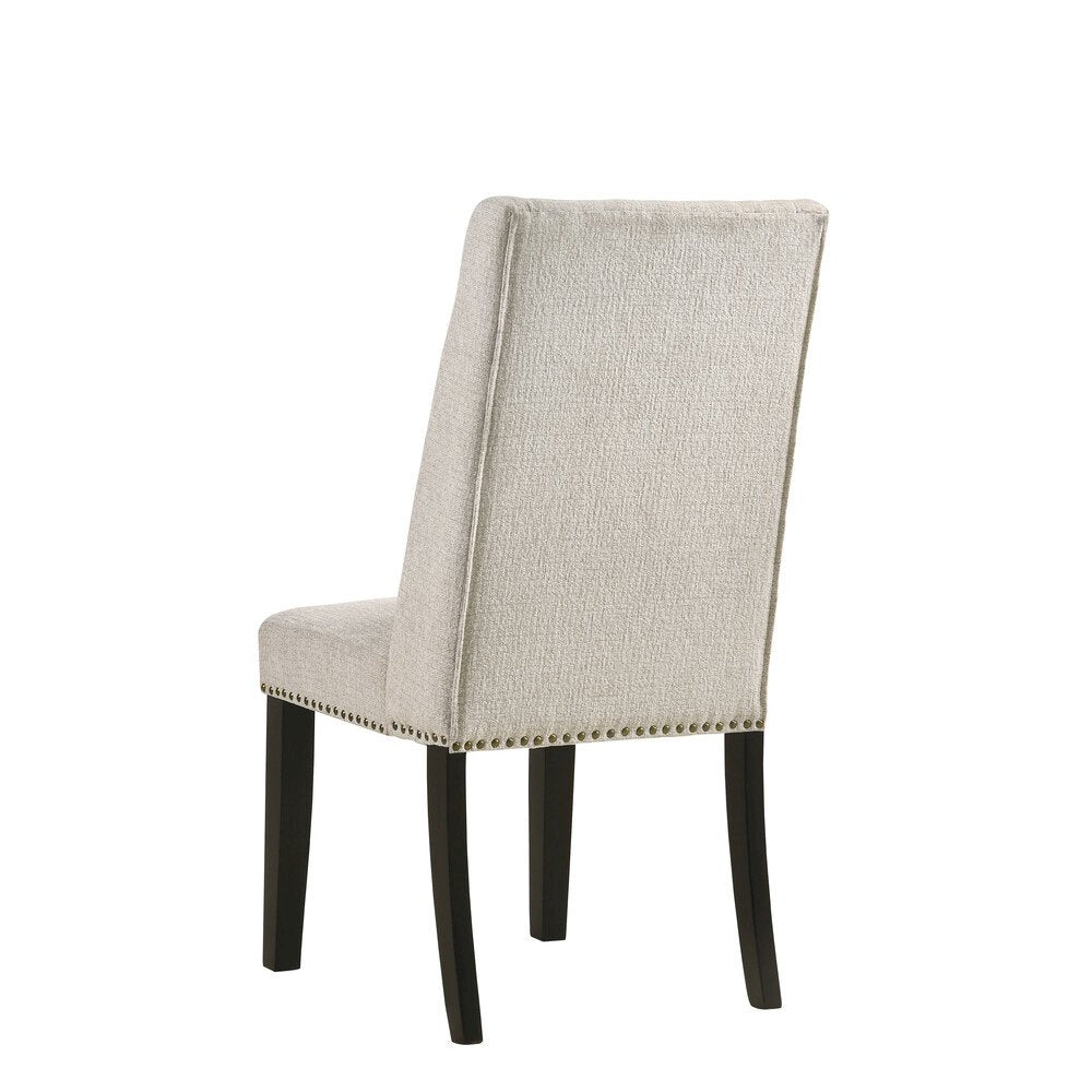 Gio 54" Pedestal Dining Table and 4 Laurant Upholstered Dining Chairs