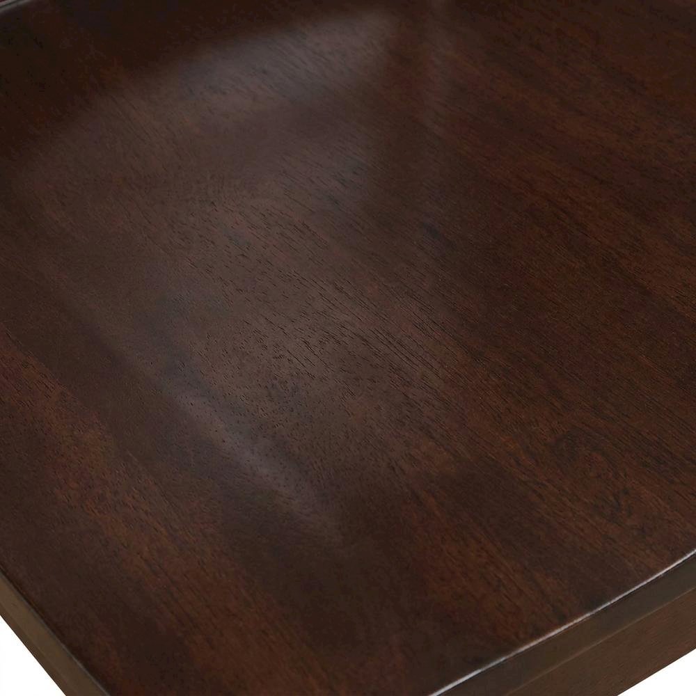 Rubberwood Farmhouse Dining Chair with Ladder Back for Dining Room, Espresso