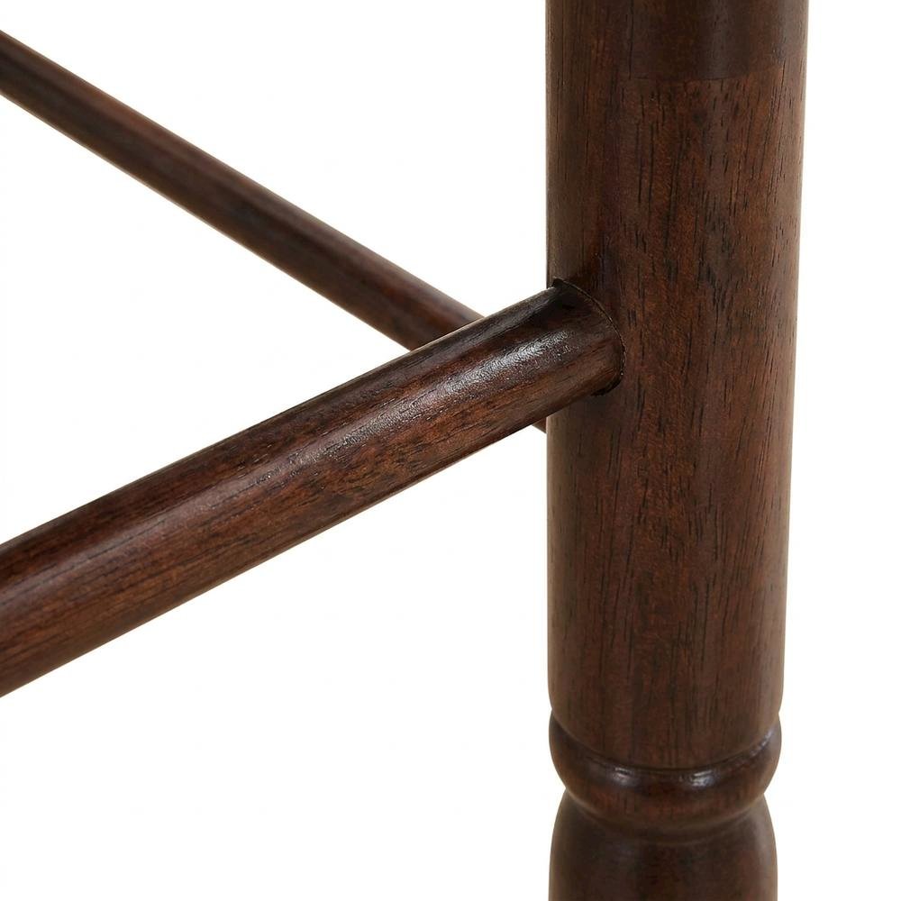 Rubberwood Farmhouse Dining Chair with Ladder Back for Dining Room, Espresso