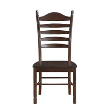 Rubberwood Farmhouse Dining Chair with Ladder Back for Dining Room, Espresso