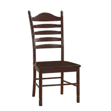 Rubberwood Farmhouse Dining Chair with Ladder Back for Dining Room, Espresso