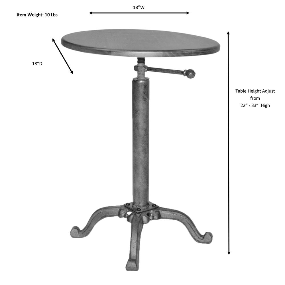Colton Adjustable Vintage Table - Industrial