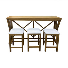Taylor Flip Top Bar Table with 4 Backless Counter Stools - Golden Oak