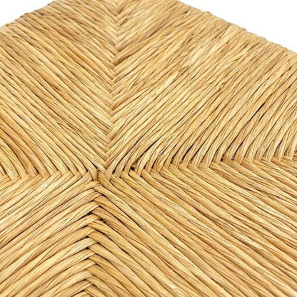 Rubberwood Rush-Seat Dining Chair with Ladder Back, Natural Driftwood, Natural