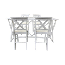 Taylor Flip Top Bar Table with 4 Counter Stools - Antique White