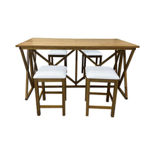 Taylor Flip Top Bar Table with 4 Backless Counter Stools - Golden Oak