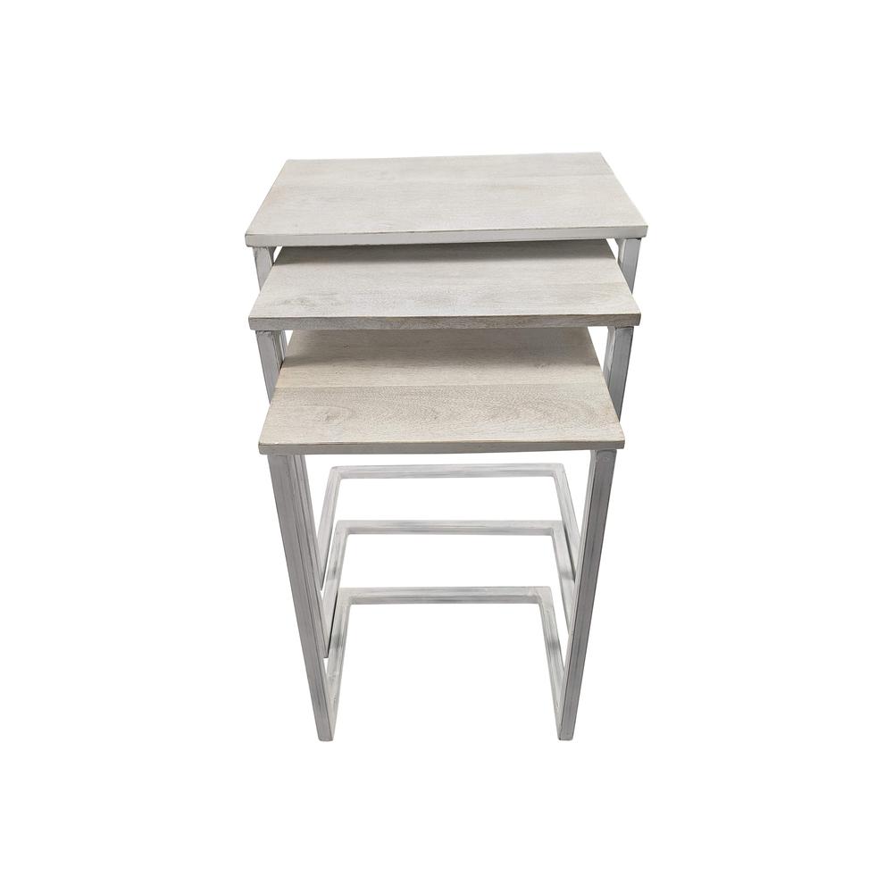 Addison Nesting Table Set - Whitewash
