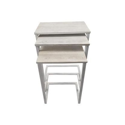 Addison Nesting Table Set - Whitewash