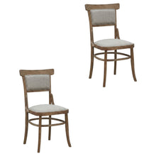 Rubberwood Linen Dining Chairs, Dining Room, Vintage Honey, Linen, Set of 2
