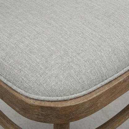 Rubberwood Linen Dining Chairs, Dining Room, Vintage Honey, Linen, Set of 2